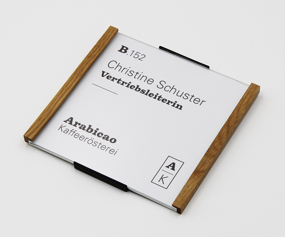 Türschild LMH OSLO Eiche - 160 x 103 mm (BxH) A6 quer