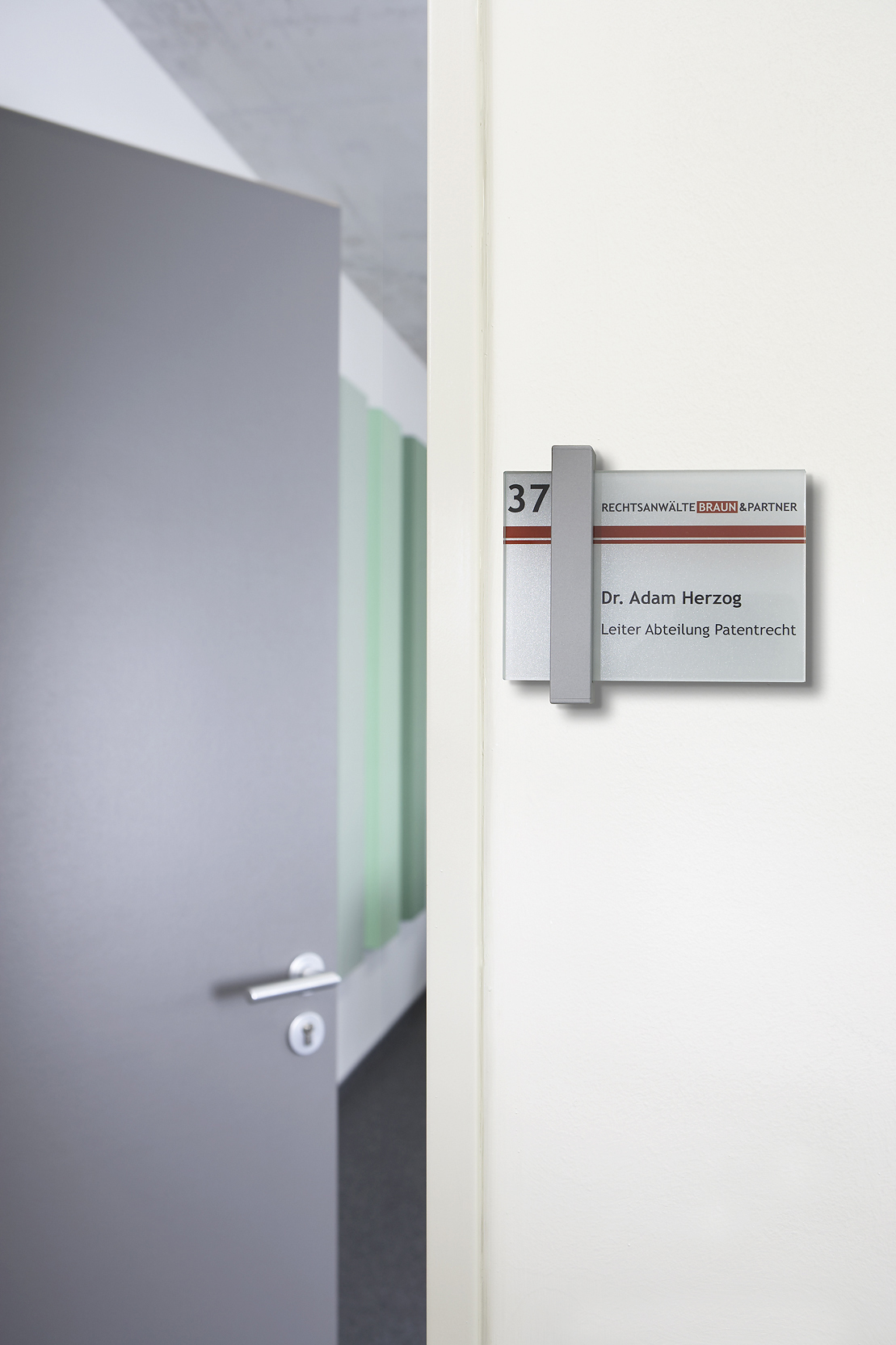 Glas-Türschild TORINO - 148 x 105 mm A6 quer (BxH)