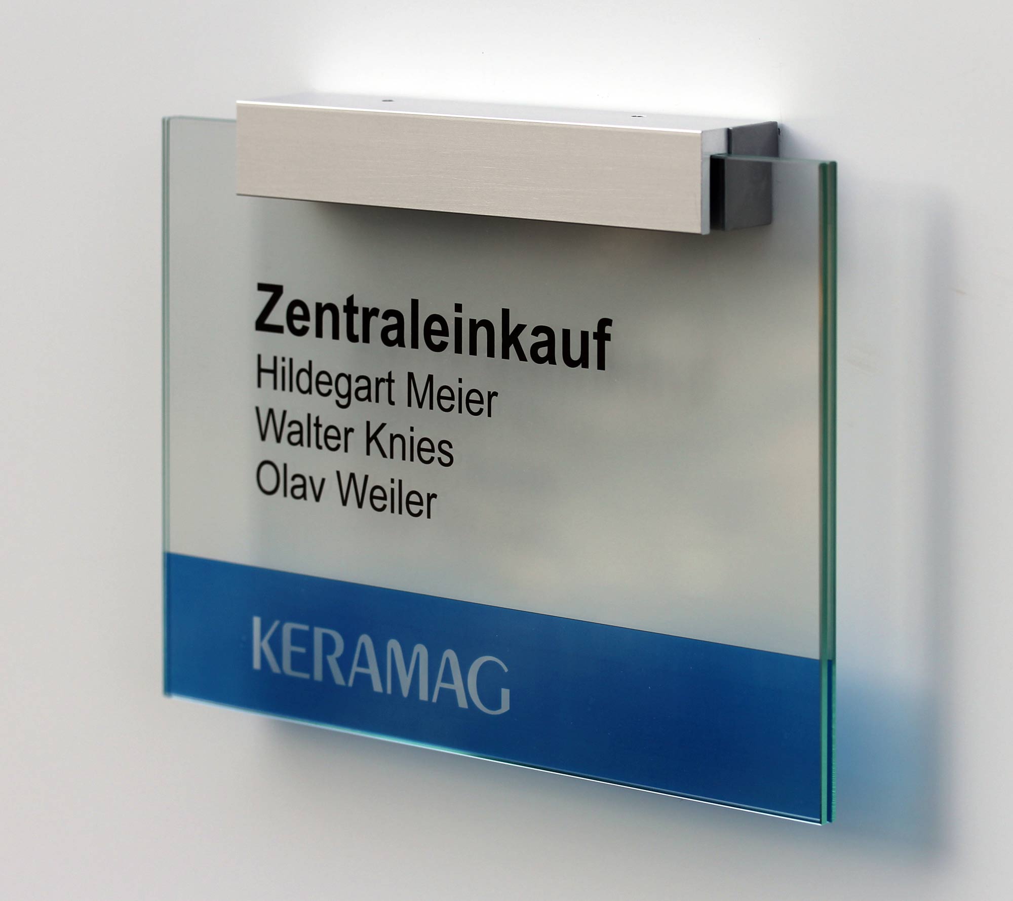 Glas-Türschild KRISTALLINO - 210 x 149 mm, DIN A5