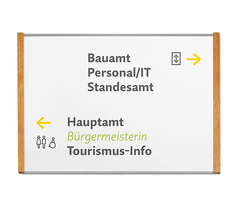 Türschild LMH Silver Line Eiche - 308,5 x 212,5 mm  (BxH) A4 quer