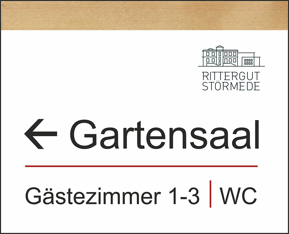 Türschild TwinHolz Buche - 297 x 242 mm (BxH) A4 quer