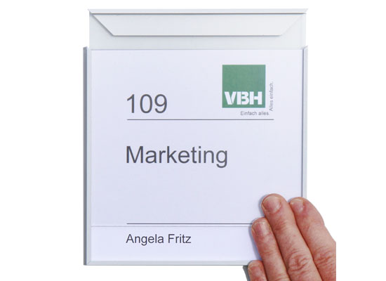 Türschild MADRID White Line - 212,5 x 299,5 mm A4 hoch