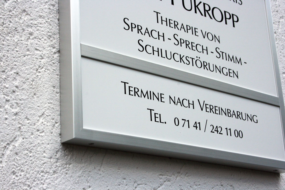 Alu-Wechselrahmen Typ Theta- - Rahmen silber eloxiert-Einschiebeschilder weiß