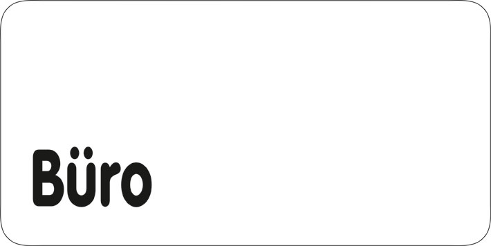 Typ Delta 250 x 125 mm - Büro