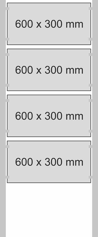 Edelstahl-Schildständer - Typ HGH-V2A-6030-4