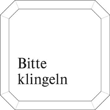 Typ Epsilon 125 x 125 mm - Bitte klingeln