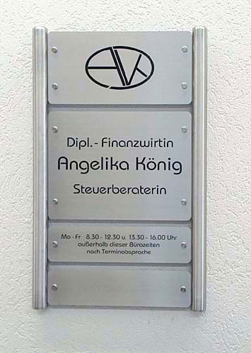 Rundeck Edelstahl-Schild 2 mm Typ Rondo-ESR - auf Edelstahl-Konstruktion
