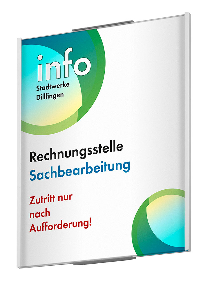 Türschild OSLO - 151 x 210 mm (BxH) A5 hoch