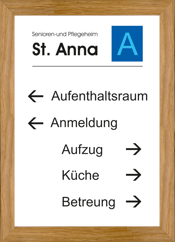 Türschild WoodSign-Eiche - 234 x 321 mm A4 hoch