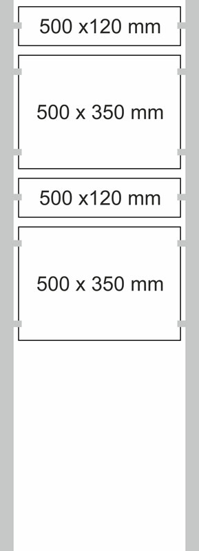 Edelstahl-Schildständer - Typ HGH-Plexi-5035