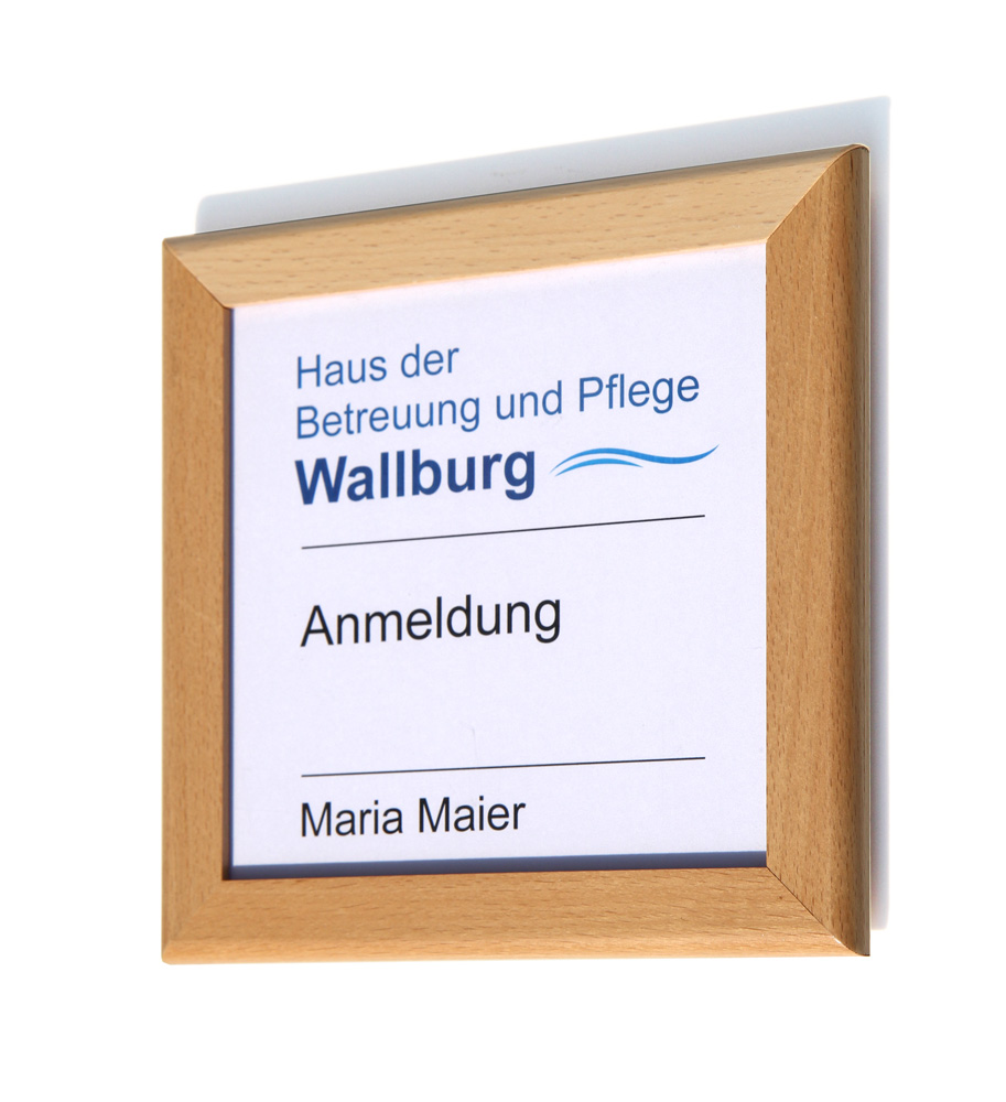 Türschild WoodSign-Buche - 174 x 174 mm