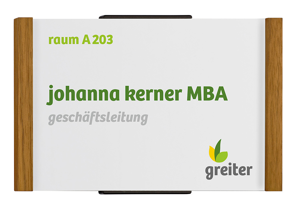 Türschild LMH OSLO Eiche - 160 x 103 mm (BxH) A6 quer