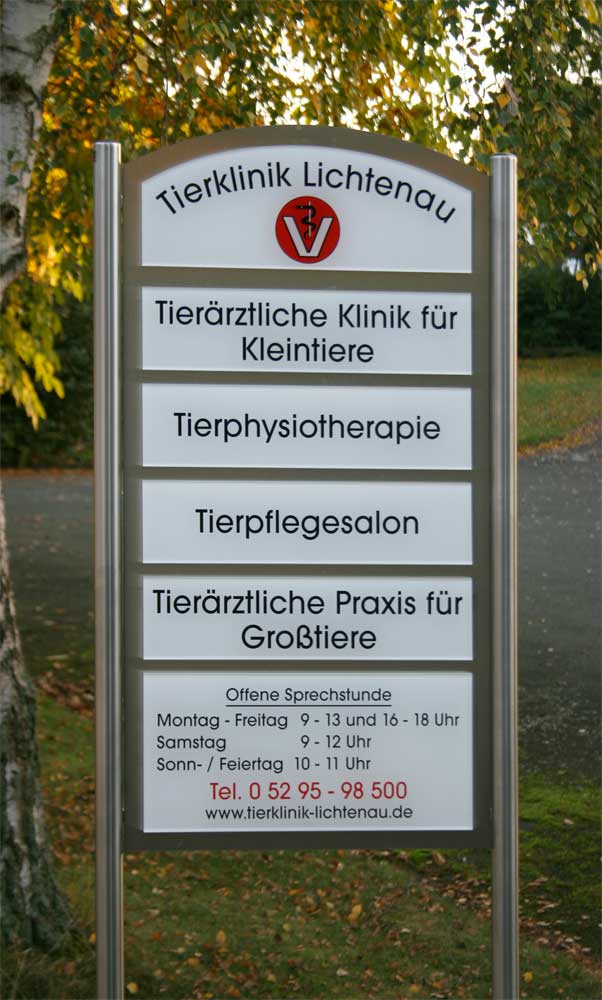 Edelstahl-Schildständer - Typ ESR-H-V2A-Plexi-Tier-Knoop