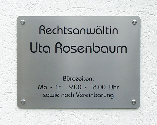Rundeck Edelstahl-Schild - 2 mm Typ Rondo