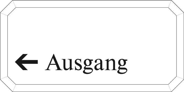 Typ Epsilon 250 x 125 mm - Ausgang Pfeil links