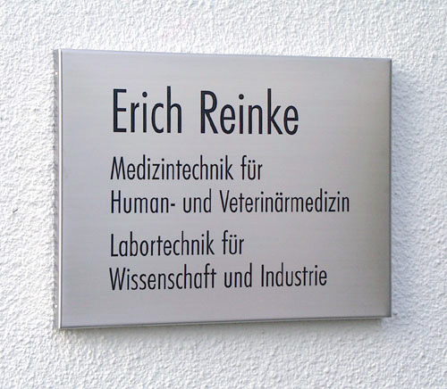 Edelstahl-Kassetten-Schild - 20 mm abgekantet Typ Profil