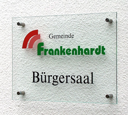Echtglas-Schild (ESG) - 8 mm Typ Kristallum-klar