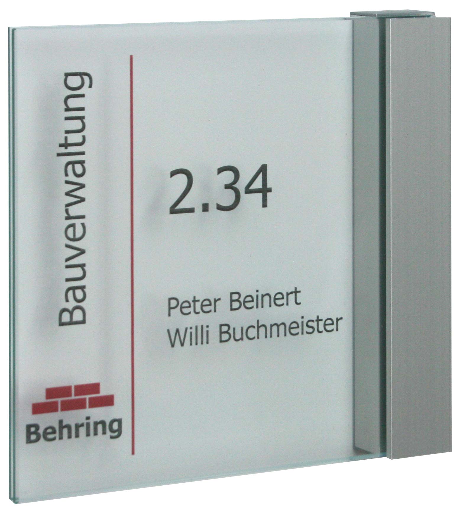 Glas-Türschild KRISTALLINO - 149 x 149 mm