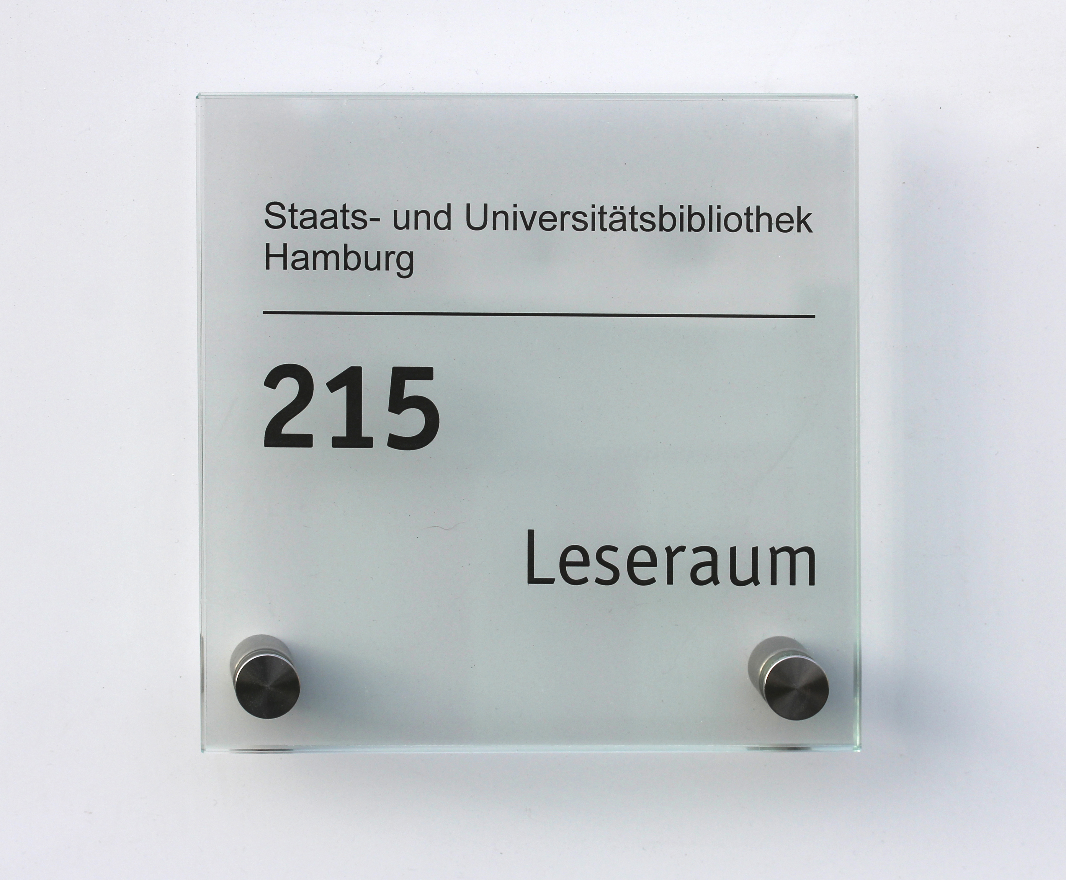 Glas-Türschilder KRISTALLUM-R - 150 x 150 mm