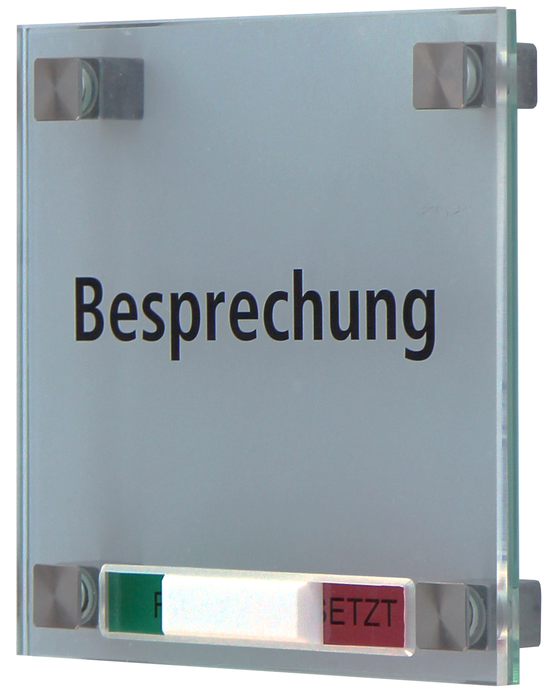 Glas-Türschild INOFIX-Q - Frei-Besetzt - 150 x 150 mm