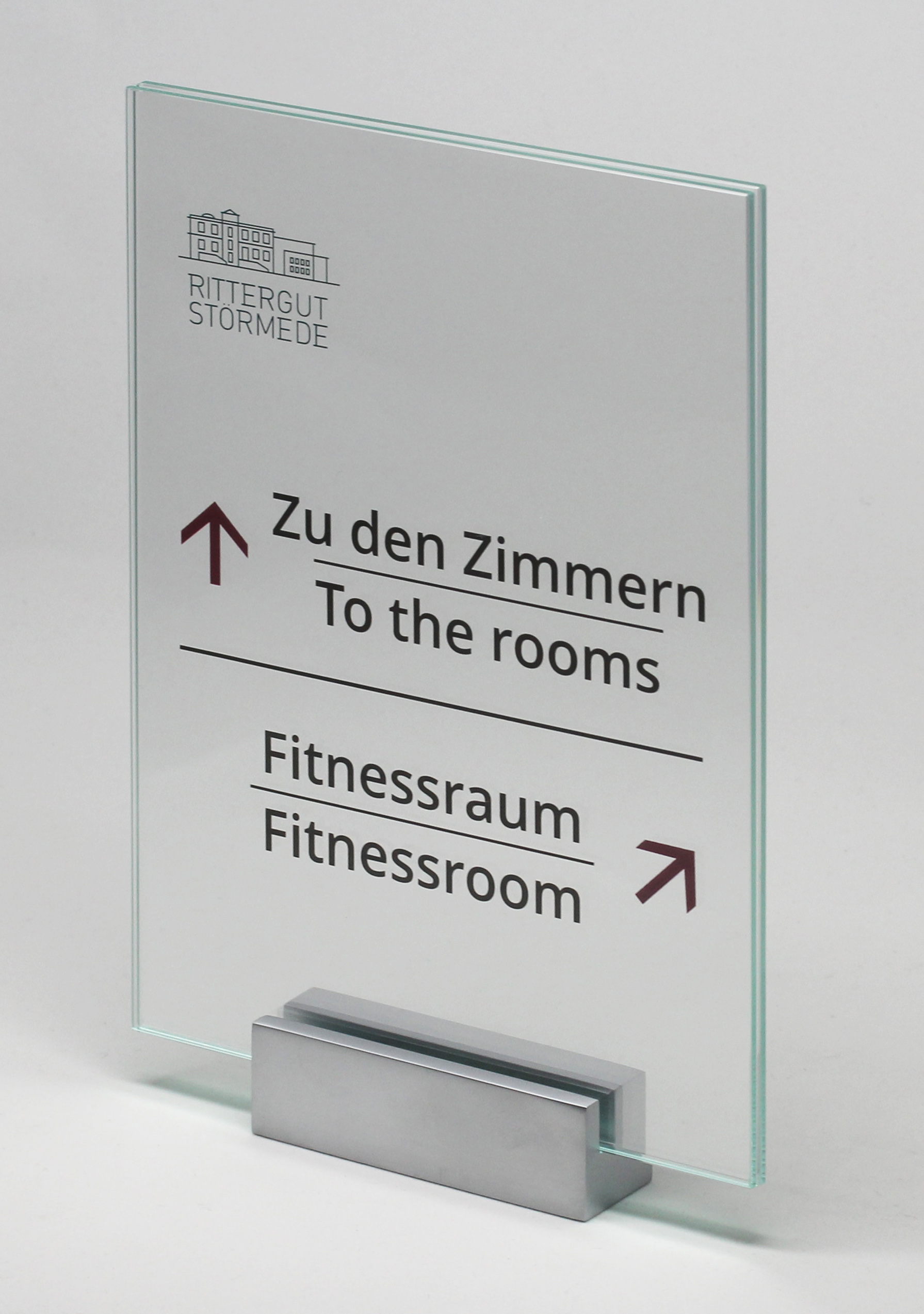 Glas-Türschild MONACO - 148 x 210 mm A5 hoch