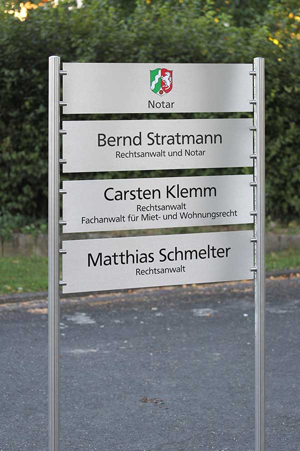 Edelstahl-Schildständer - Typ HGH-V2A-8020-1