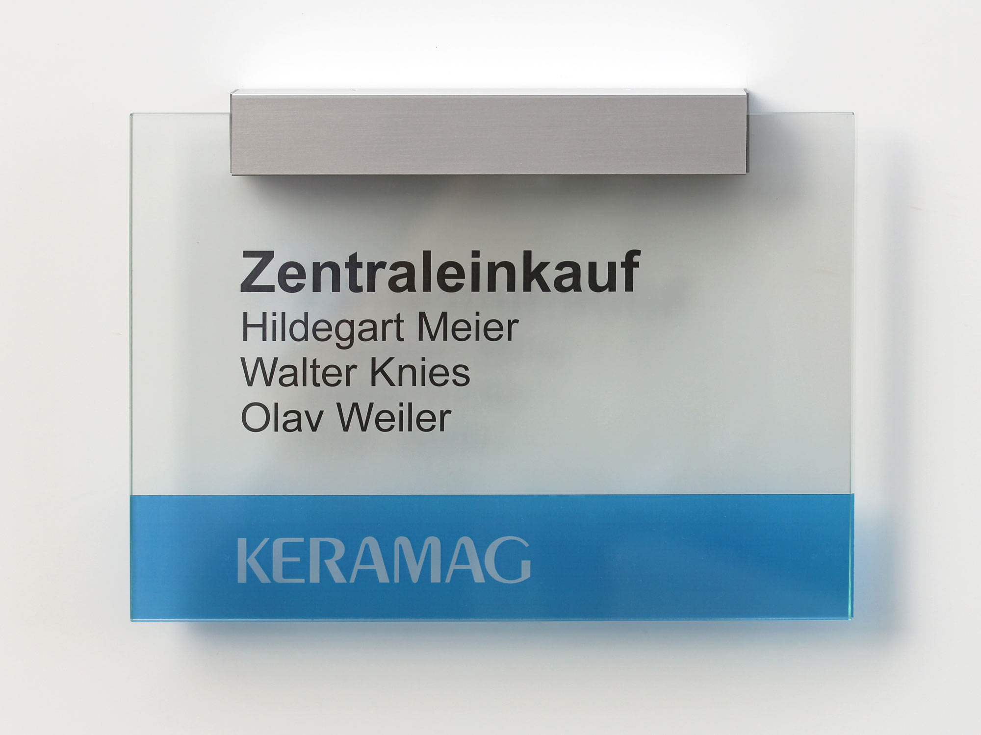Glas-Türschild KRISTALLINO - 210 x 149 mm, DIN A5