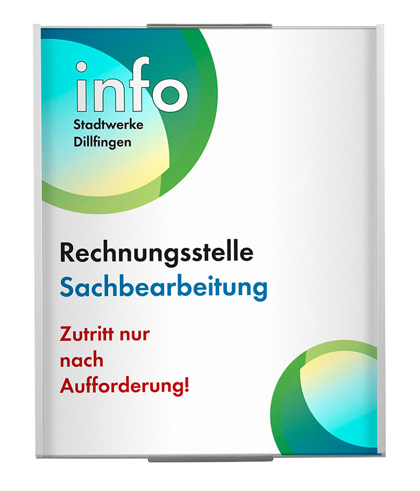 Türschild OSLO - 151 x 210 mm (BxH) A5 hoch