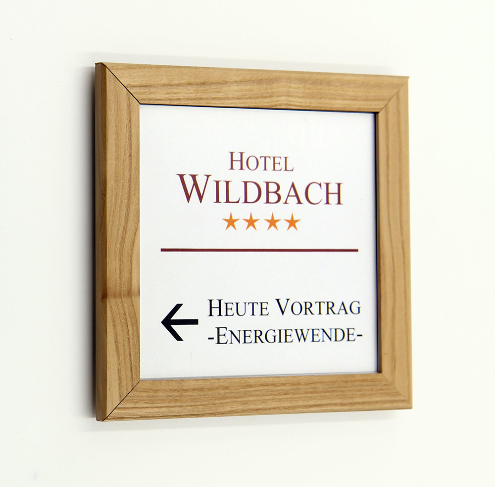 Türschild WoodSign-Esche - 174 x 174 mm