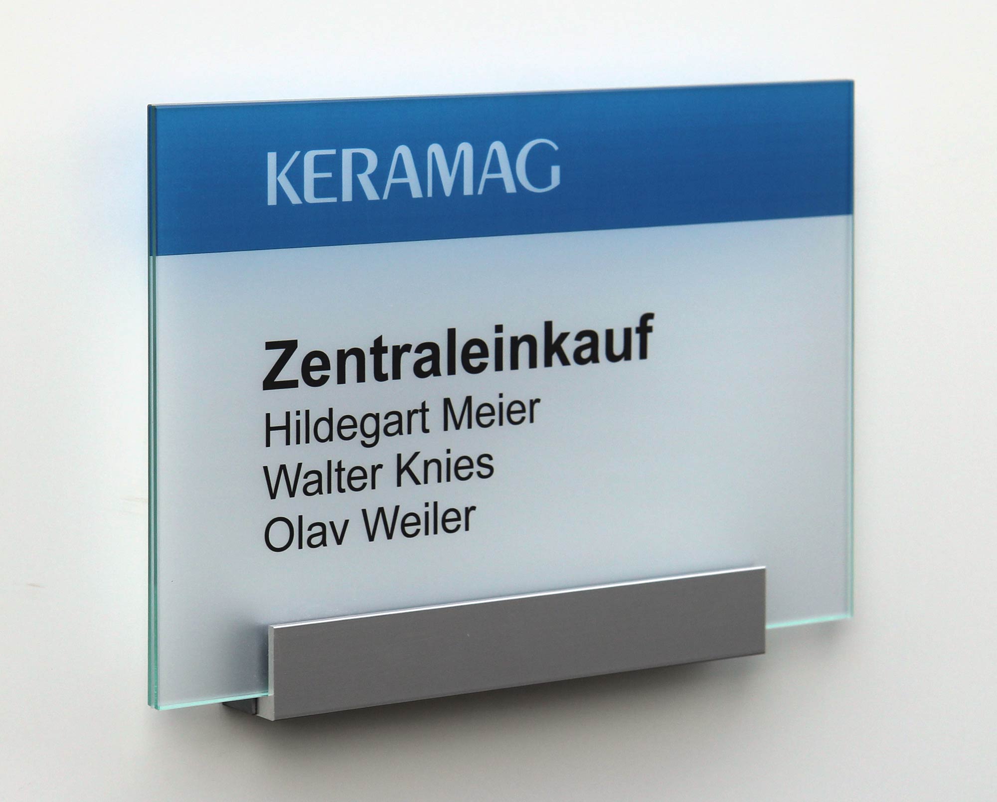 Glas-Türschild KRISTALLINO - 210 x 149 mm, DIN A5