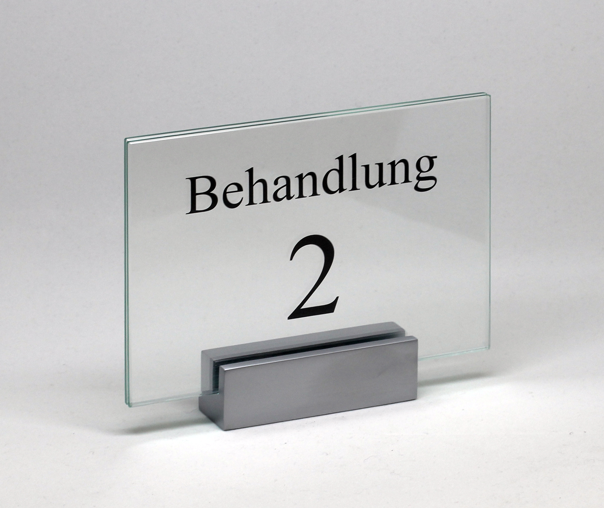 Glas-Türschild MONACO - 148 x 105 mm A6 quer