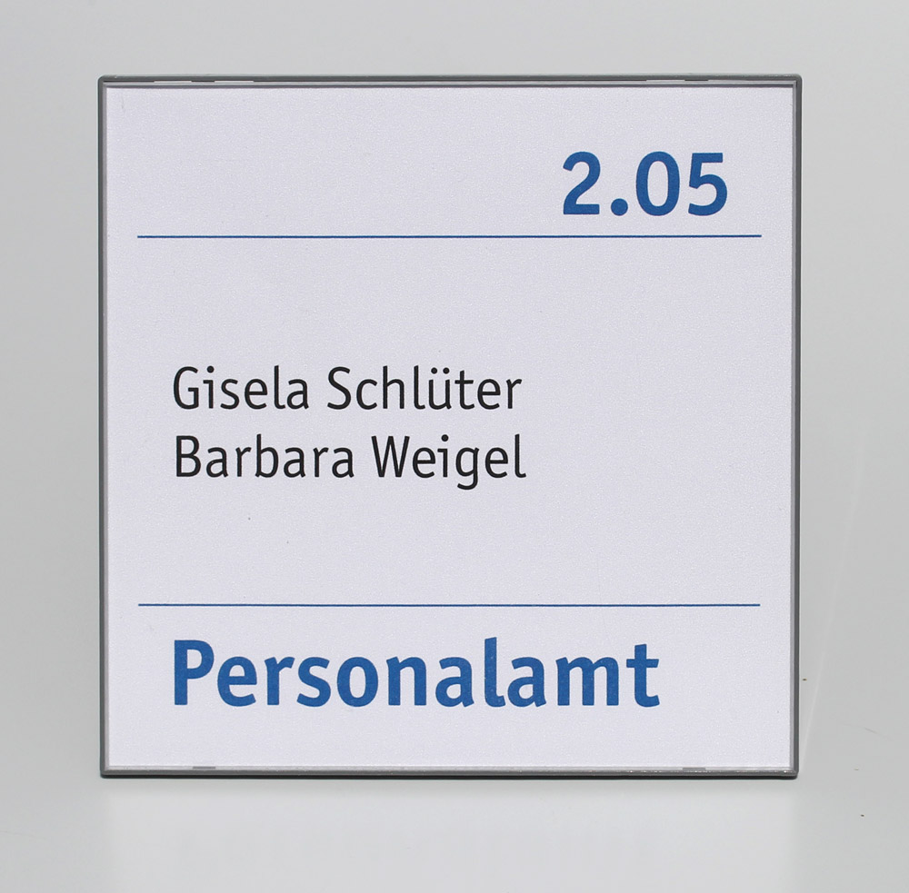 Türschild KAIRO-EASY - 149,5 x 149,5 mm - (nur in VE`s = 10 Stück pro VE)