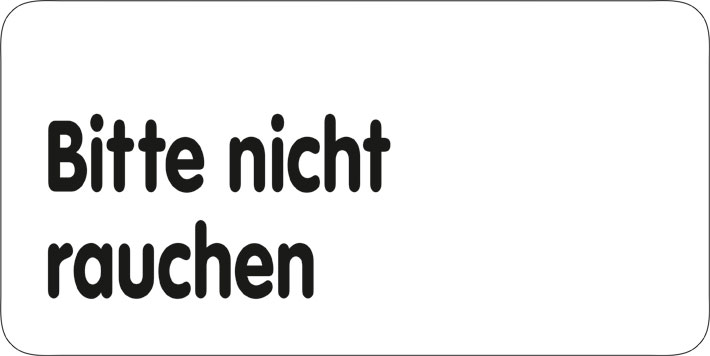 Typ Delta 250 x 125 mm - Bitte nicht rauchen