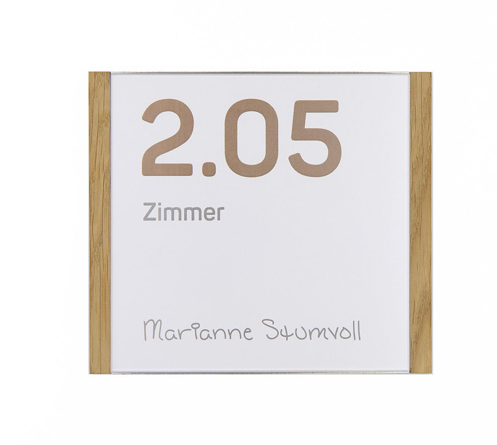 Türschild NIRO.eiche - 168 x 150,5 mm