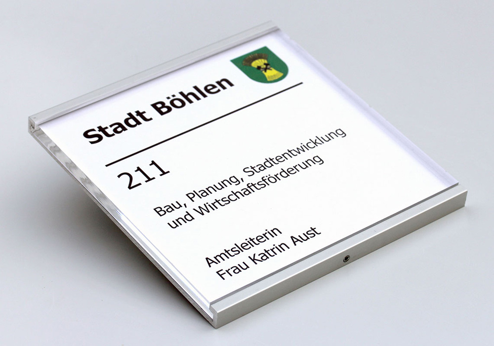 Türschild SlideFix Silber - 100 x 150 mm (BxH)