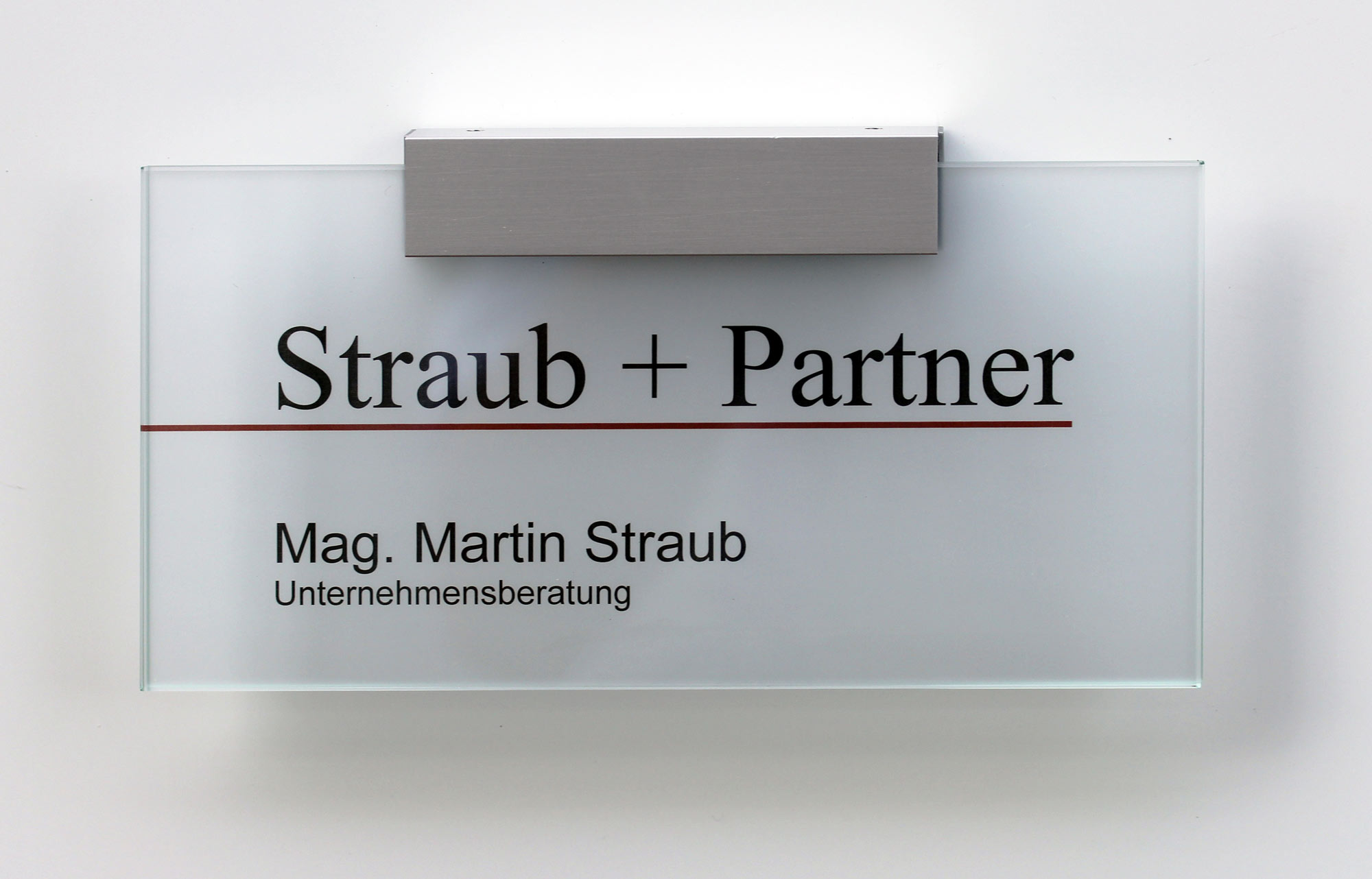 Glas-Türschild KRISTALLINO - 210 x 105 mm