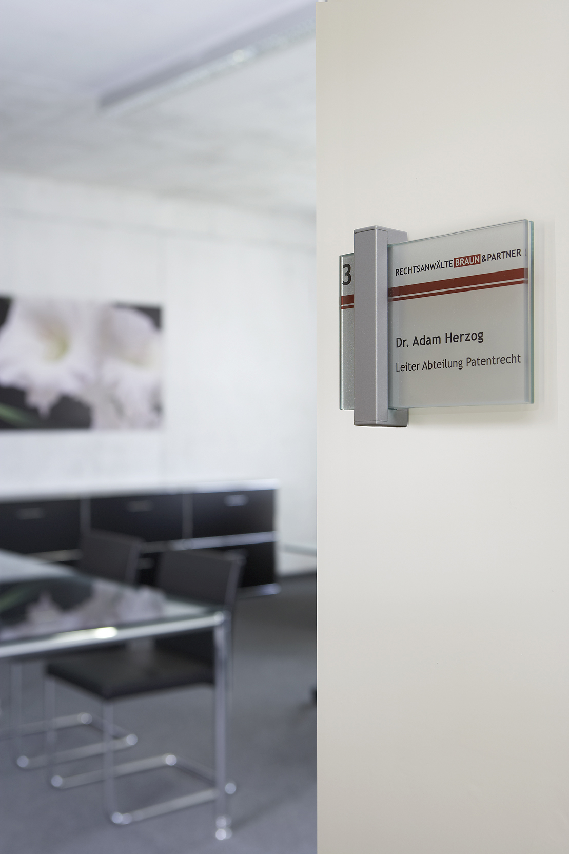 Glas-Türschild TORINO - 148 x 105 mm A6 quer (BxH)