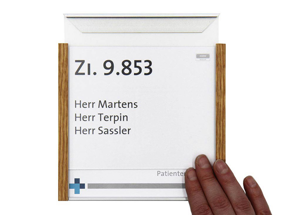 Türschild LMH Silver Line Eiche - 159,5 x 150,5 mm