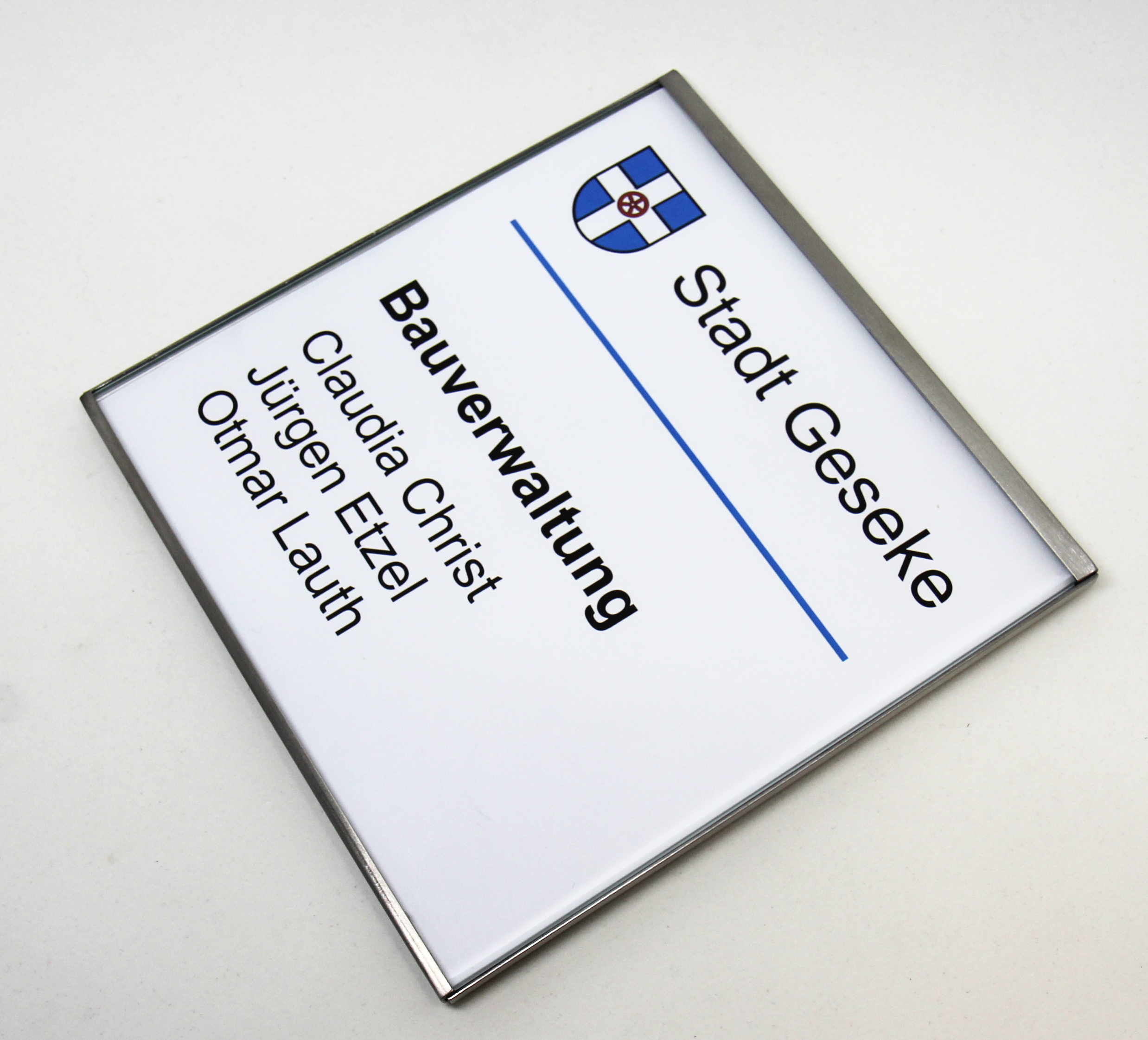 Türschild GlasFix - 150 x 105 mm (BxH) A6 quer