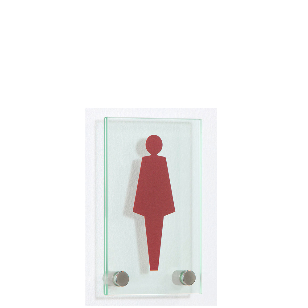 Glas-Türschild GALERIE - 100 x 160 mm