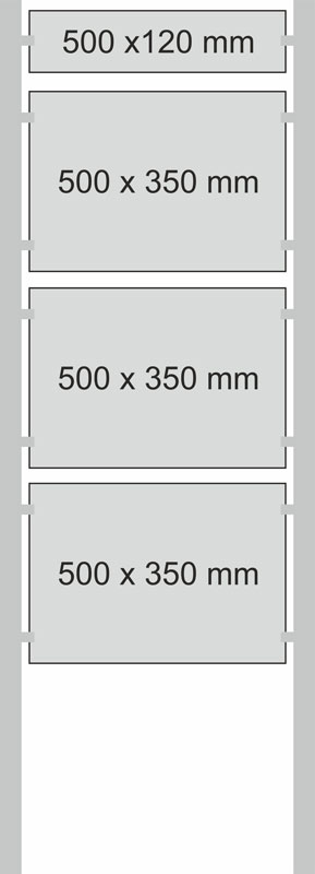 Edelstahl-Schildständer - Typ HGH-V2A-5035