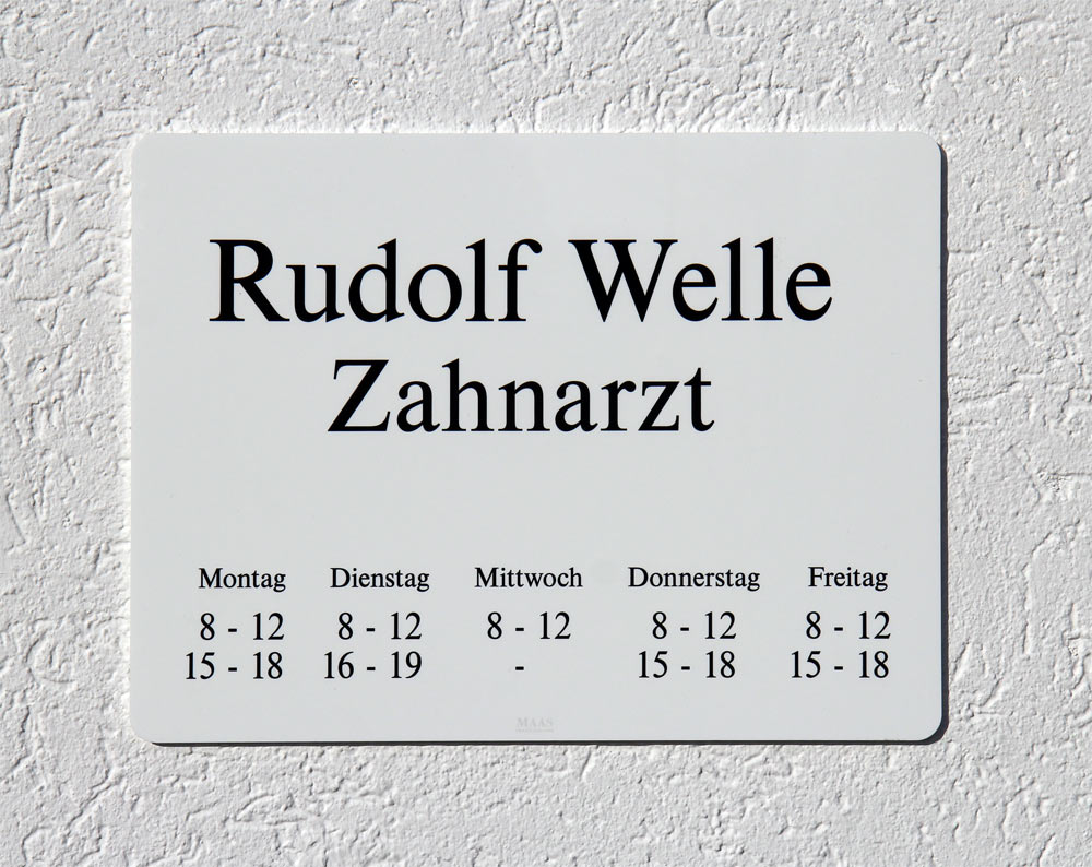 Rundeck Acrylglasschild - 4 mm Typ Delta