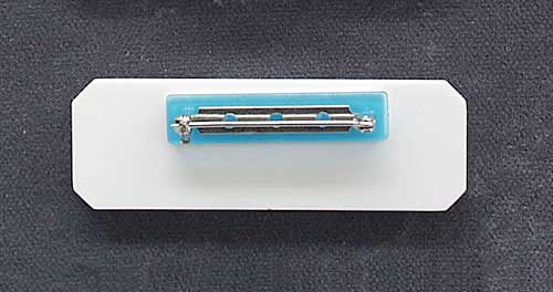 Namensschild Achteck-Standard - 75 x 25 mm
