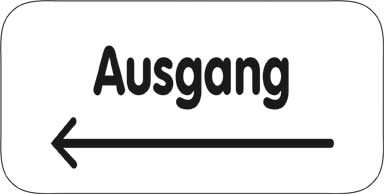 Typ Delta 135 x 68 mm - Ausgang Pfeil links