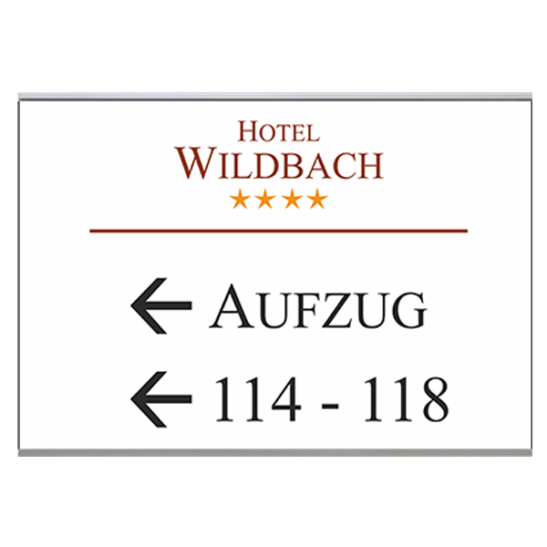 Türschild SlideFix Silber - 297 x 420 mm (BxH) A3 quert