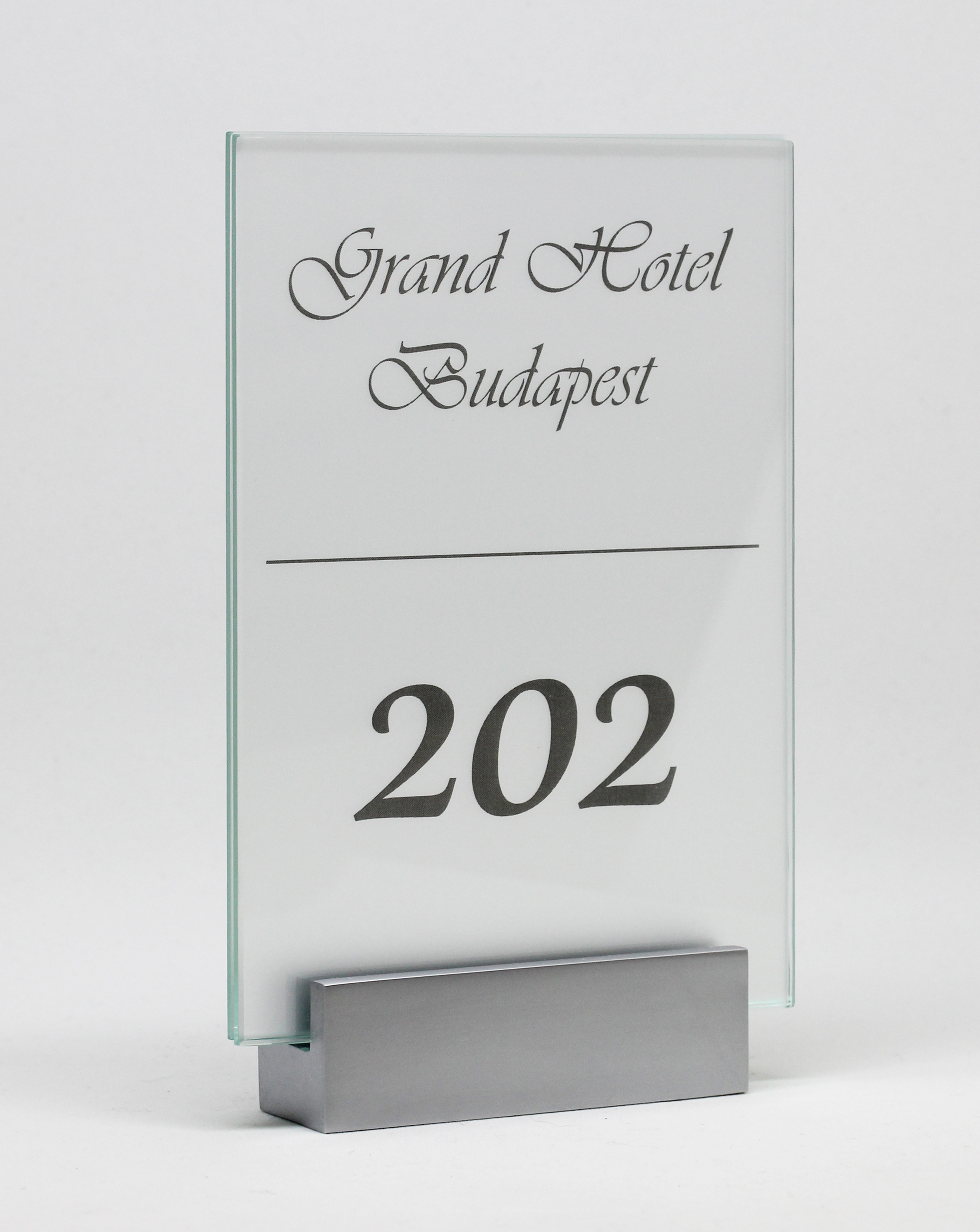 Glas-Türschild MONACO - 105 x 148 mm A6 hoch