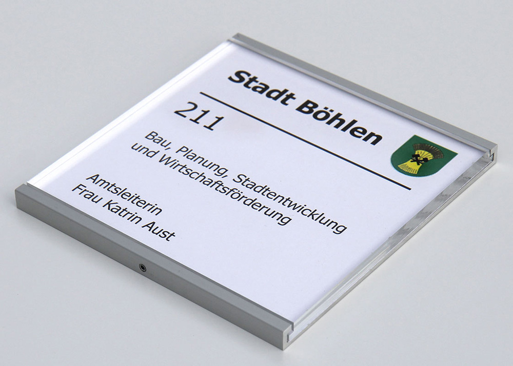 Türschild SlideFix Silber - 100 x 150 mm (BxH)