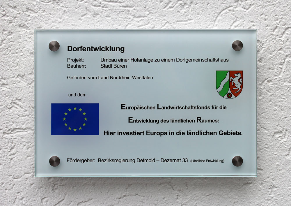 Echtglas-Schild (ESG) - 8 mm Typ Kristallum-weiß