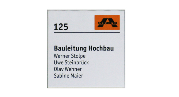 Türschild FORMO.flach - 173,5 x 173,5 mm