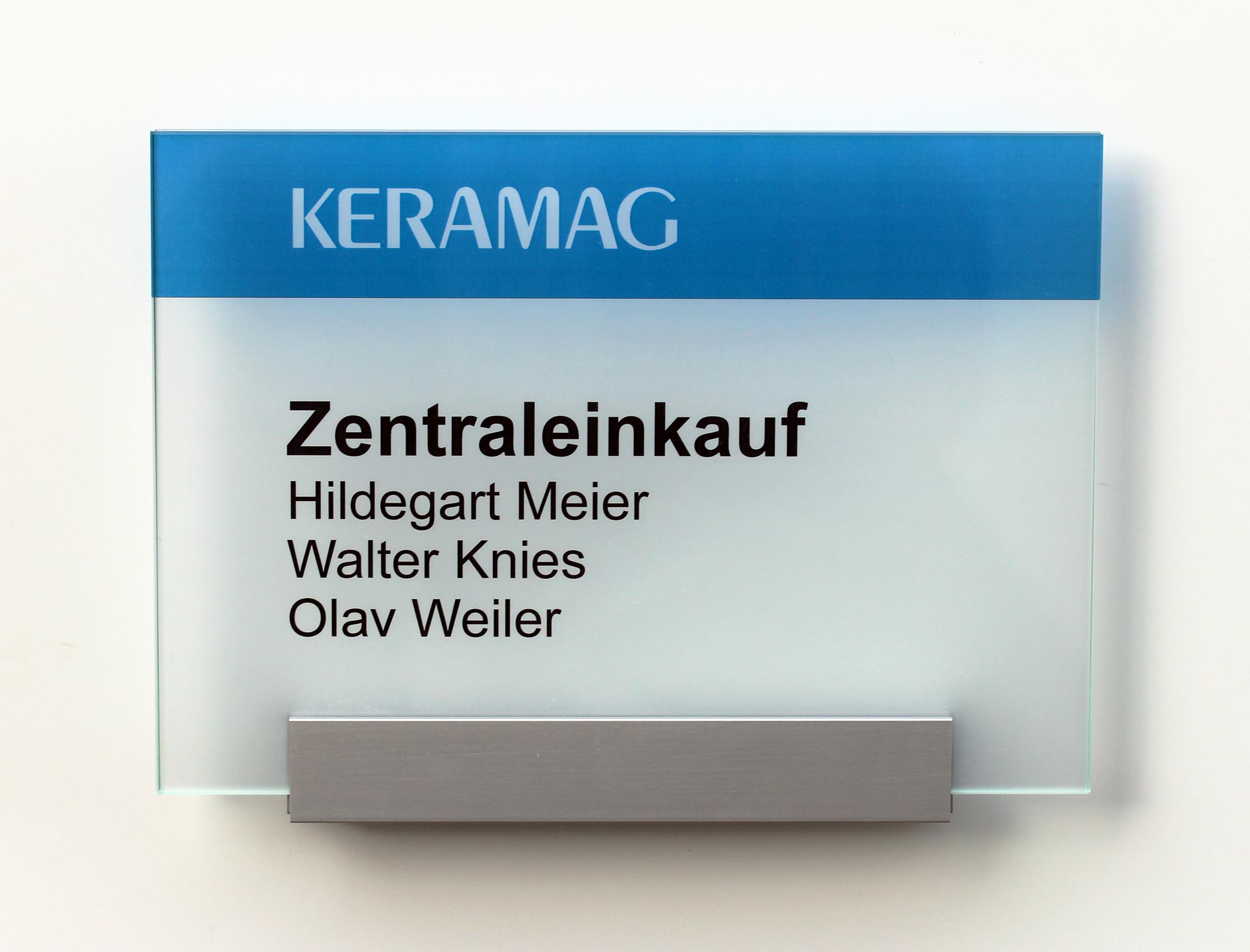 Glas-Türschild KRISTALLINO - 210 x 149 mm, DIN A5
